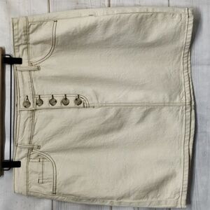 Torrid Cream Denim Skirt Button Fly Size 14
